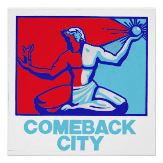 Detroit "Hope" 20 x 20", Poster Paper Perfect Poster