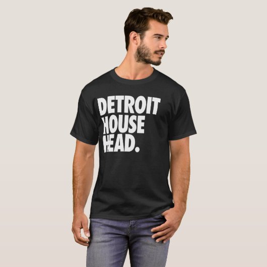 Detroit House Head T-shirt (Voorkant volledig)