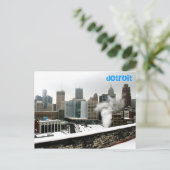 Detroit in de winter briefkaart (Staand voorkant)