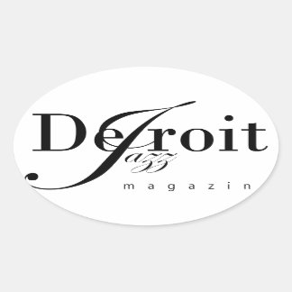 Detroit Jazz Magazine Ovale Sticker