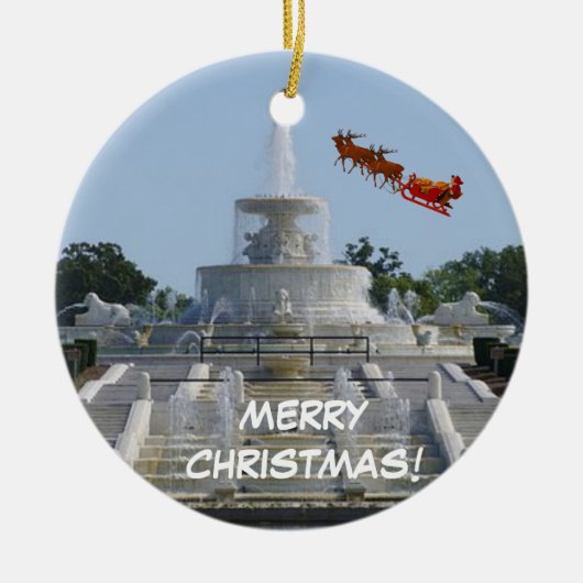 Detroit kerstversiering keramisch ornament (Voorkant)