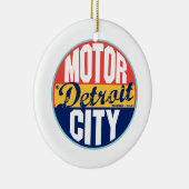 Detroit  Label Keramisch Ornament (Rechts)
