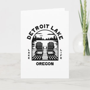 Detroit Lake Oregon Buiten Activiteiten Vintage 1 Kaart