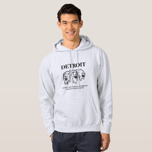Detroit leeuwen hoodie (Voorkant volledig)