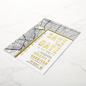 Detroit Love Locator | Bruiloft Bewaar de datum Folie Uitnodiging (Gedraaid)