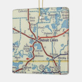 Detroit maakt MN Map Keramisch Ornament (Links)