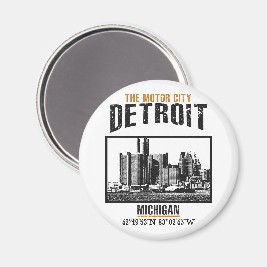Detroit Magneet (Voorkant / Achterkant)