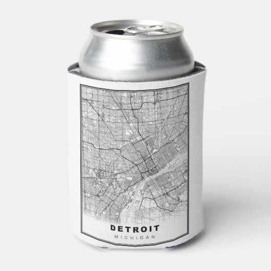 Detroit Map Blikjeskoeler (Blikje Voorkant)