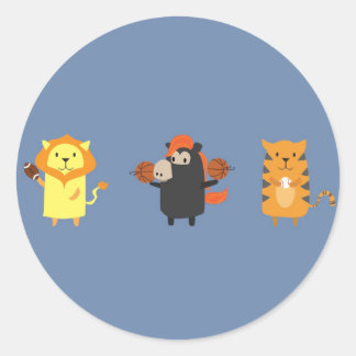 Detroit mascotte dieren ronde sticker