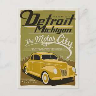 Detroit, MI Briefkaart