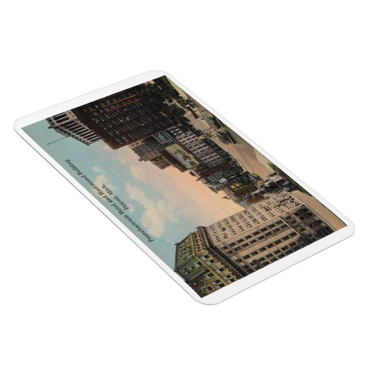 Detroit MI, Pontchartrain Hotel, Hammond Building Magneet (Rechterzijde)