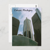 Detroit Mi Post Card Briefkaart (Voorkant / Achterkant)