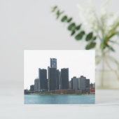 Detroit, MI skyline Briefkaart (Staand voorkant)