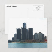 Detroit, MI skyline Carte postale (Devant / Derrière)