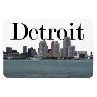 Detroit MI Skyline met Detroit in de lucht Magneet