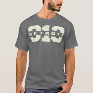 Detroit Michigan 313 Area Code T-shirt