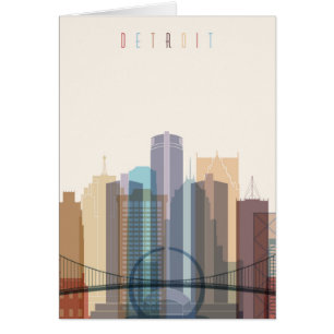 Detroit, Michigan City Skyline