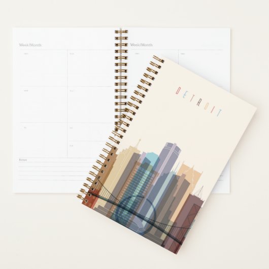 Detroit, Michigan | City Skyline Planner (Display)