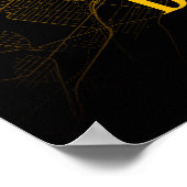 Detroit - Michigan Gold City Map Poster (Hoek)