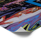 Detroit Michigan in graffiti Poster (Hoek)