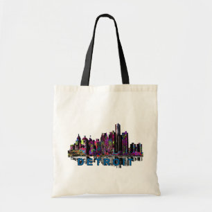 Detroit Michigan in graffiti Tote Bag