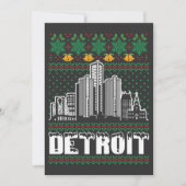 Detroit Michigan Lelijk Kerstfeest Kaart (Voorkant)