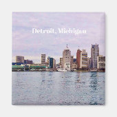 Detroit Michigan Magnet (Devant)