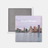 Detroit Michigan Magnet  Magneet (Voorkant / Achterkant)