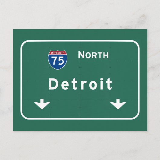Detroit Michigan mi Interstate Highway Freeway : Briefkaart (Voorkant)