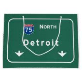 Detroit Michigan mi Interstate Highway Freeway : Groot Cadeauzakje (Voorkant)