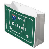 Detroit Michigan mi Interstate Highway Freeway : Groot Cadeauzakje (Voorkant Gekanteld)