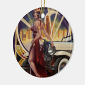 Detroit, Michigan | Motorstad Keramisch Ornament (Links)