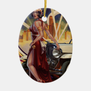 Detroit, Michigan   Motorstad Keramisch Ornament