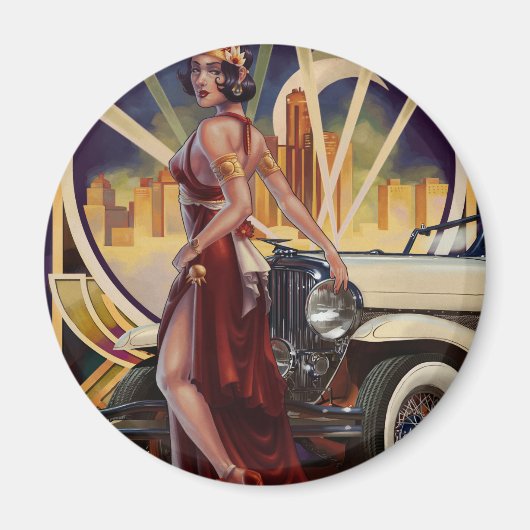 Detroit, Michigan | Motorstad Magneet (Voorkant)