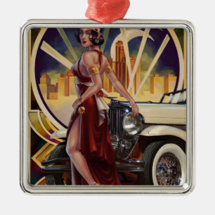 Detroit, Michigan   Motorstad Metalen Ornament