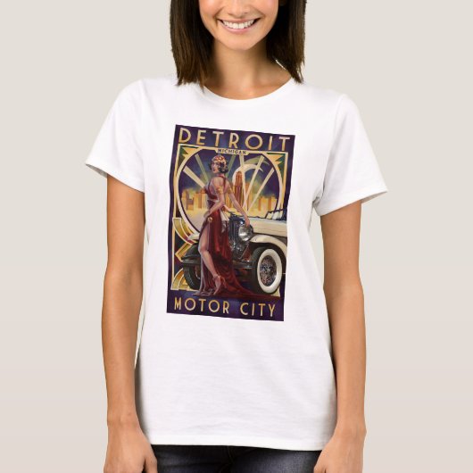 Detroit, Michigan | Motorstad T-shirt (Voorkant)