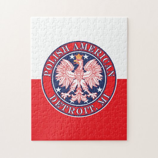 Detroit Michigan Polish Eagle Legpuzzel (Verticaal)