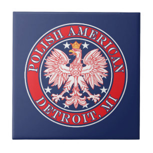 Detroit Michigan Polish Eagle Tegeltje