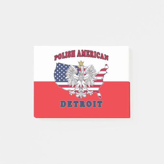 Detroit Michigan Polish Post-it® Notes (Voorkant)
