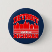 Detroit, Michigan Ronde Button 5,7 Cm (Voorkant)