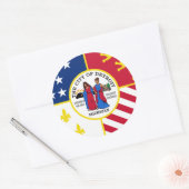 Detroit, Michigan Ronde Sticker (Envelop)