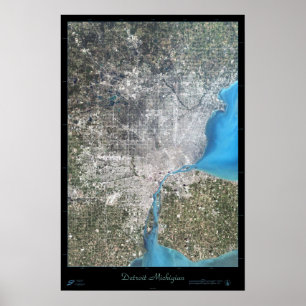 Detroit, Michigan satellietposter Poster