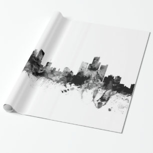 Detroit Michigan Skyline Cadeaupapier