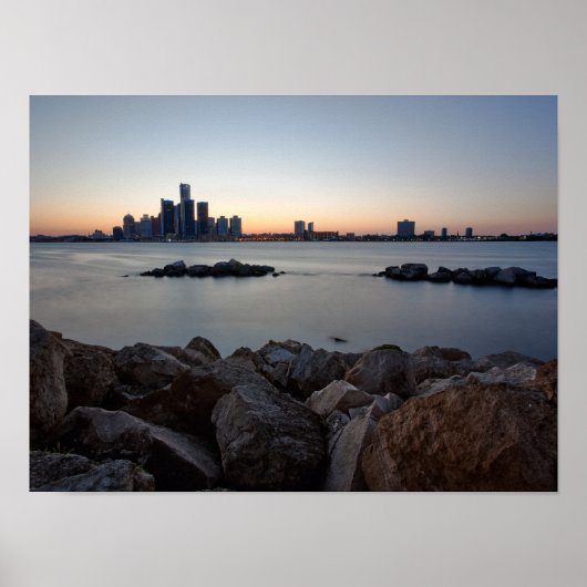 Detroit, Michigan Skyline Poster (Voorkant)