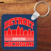 Detroit, Michigan Sleutelhanger (Achterkant)