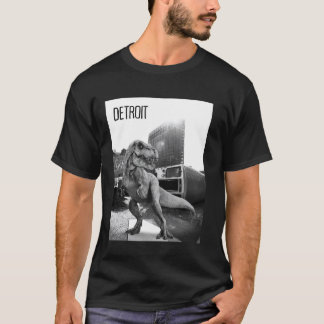 Detroit Michigan T-Rex Takeover u2013 Urban Dinosa T-shirt