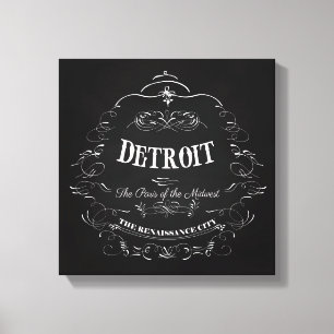 Detroit Michigan - The Paris of the Midwest Canvas Afdruk