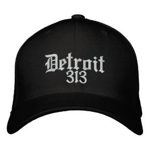 Detroit netnummer 313 geborduurde pet
