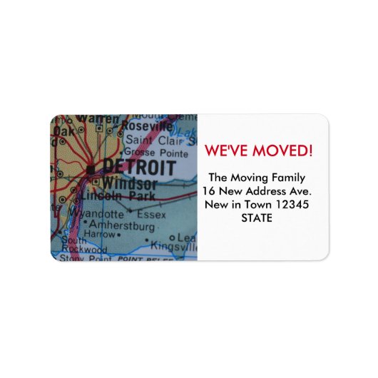 Détroit Nous avons déménagé le étiquette (Devant)
