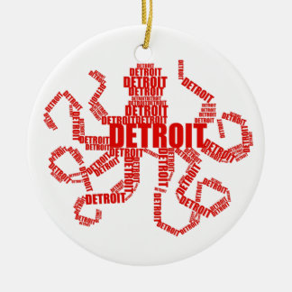 Detroit Octopus Keramisch Ornament